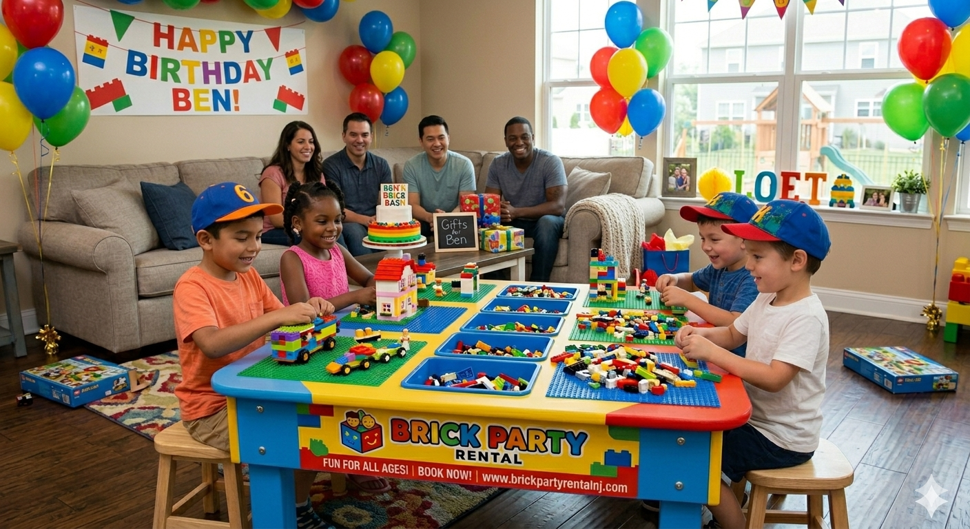 Kids enjoying LEGO building